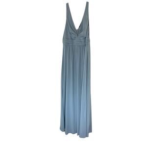 Lulus Light‎ Blue Plunging Leading Role Formal Wedding Bridesmaid Maxi Dress XL